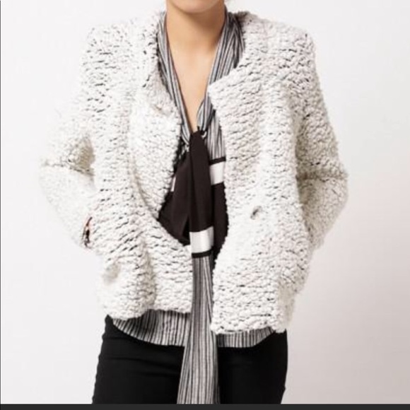 IRO Twiggy Wool Blend Boucle Jacket Size 36 Small Medium - Picture 15 of 16